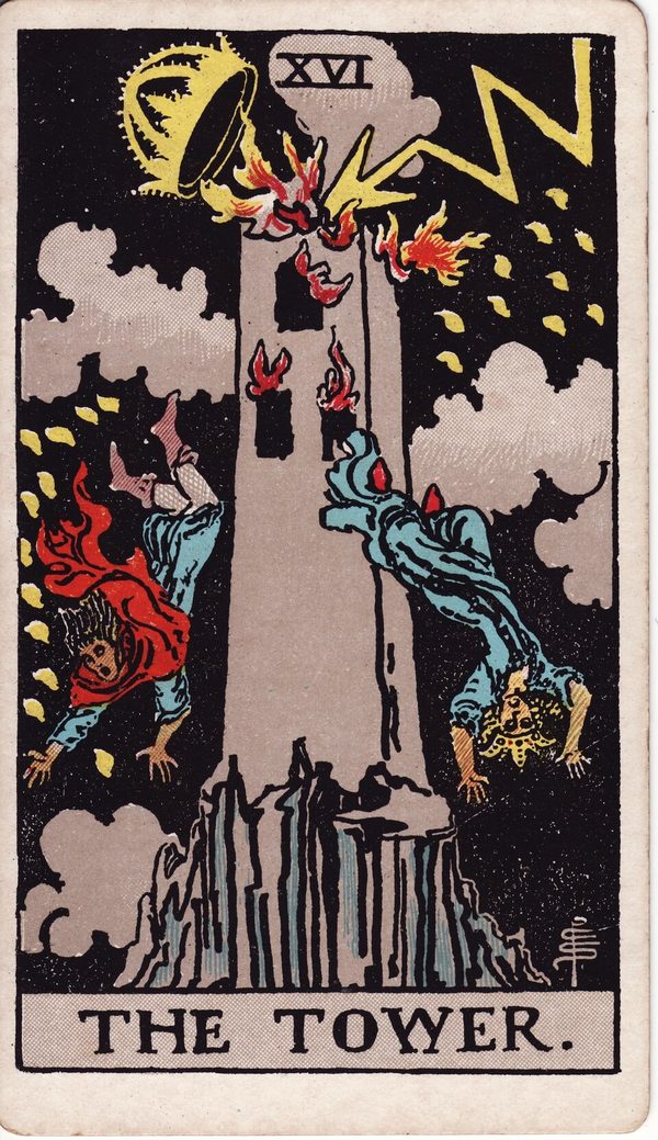 A Torre, ilustração de Pamela Colman Smith