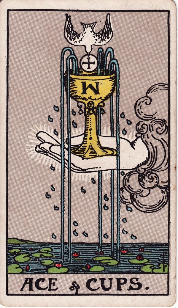 Ás de Copas, ilustração de Pamela Colman Smith