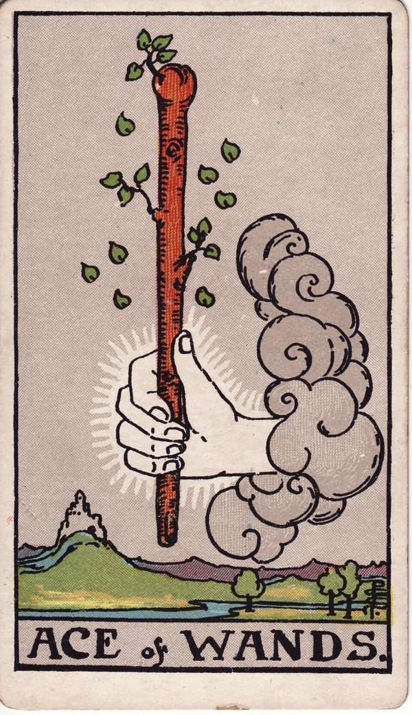 Ás de Paus, ilustração de Pamela Colman Smith