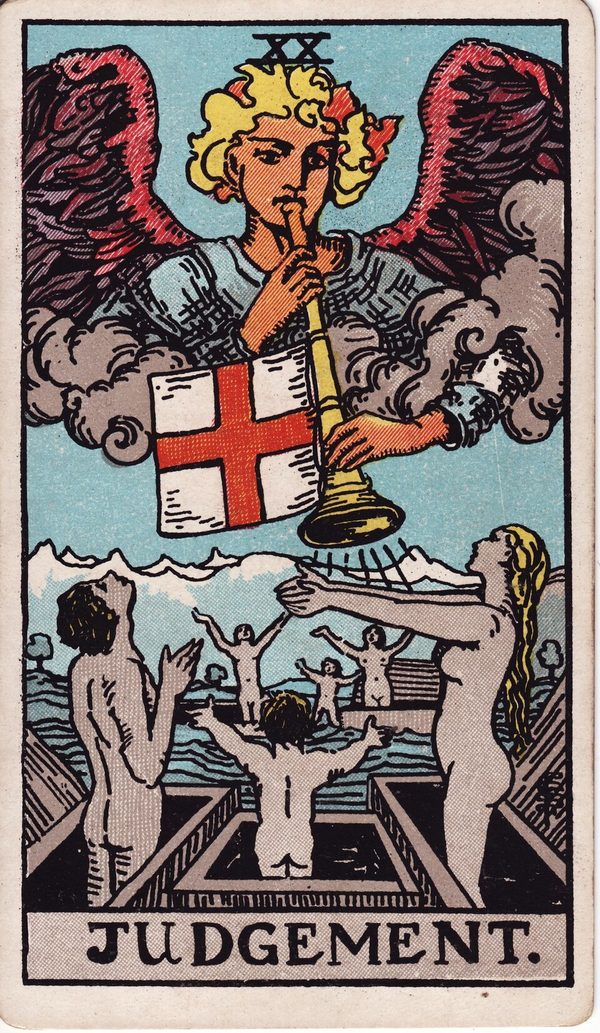 O Julgamento, ilustração de Pamela Colman Smith