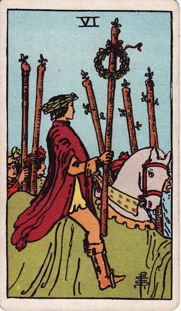 Seis de Paus, ilustração de Pamela Colman Smith